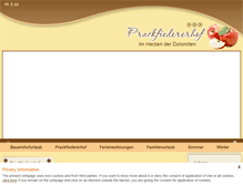 Tablet Screenshot of prackfiedererhof.com